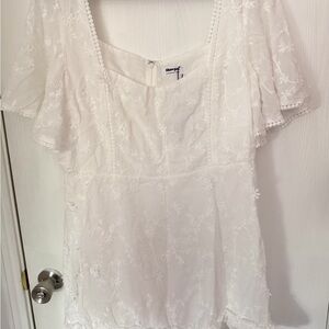Showpo White Floral Lace Blouse